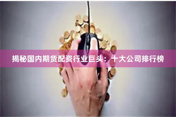 揭秘国内期货配资行业巨头：十大公司排行榜